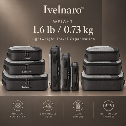 Ivelnaro™ FoldFlat 6-Piece Packing Cube Set