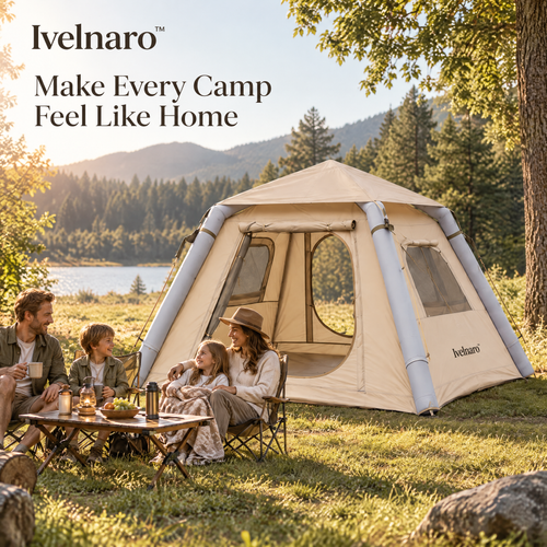 Ivelnaro™ OpenSky 4-Person Quick-Pitch Tent
