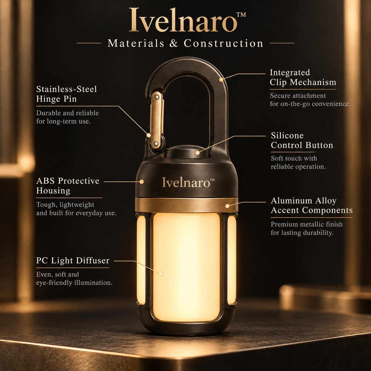 Ivelnaro™ HaloClip Portable Utility Light
