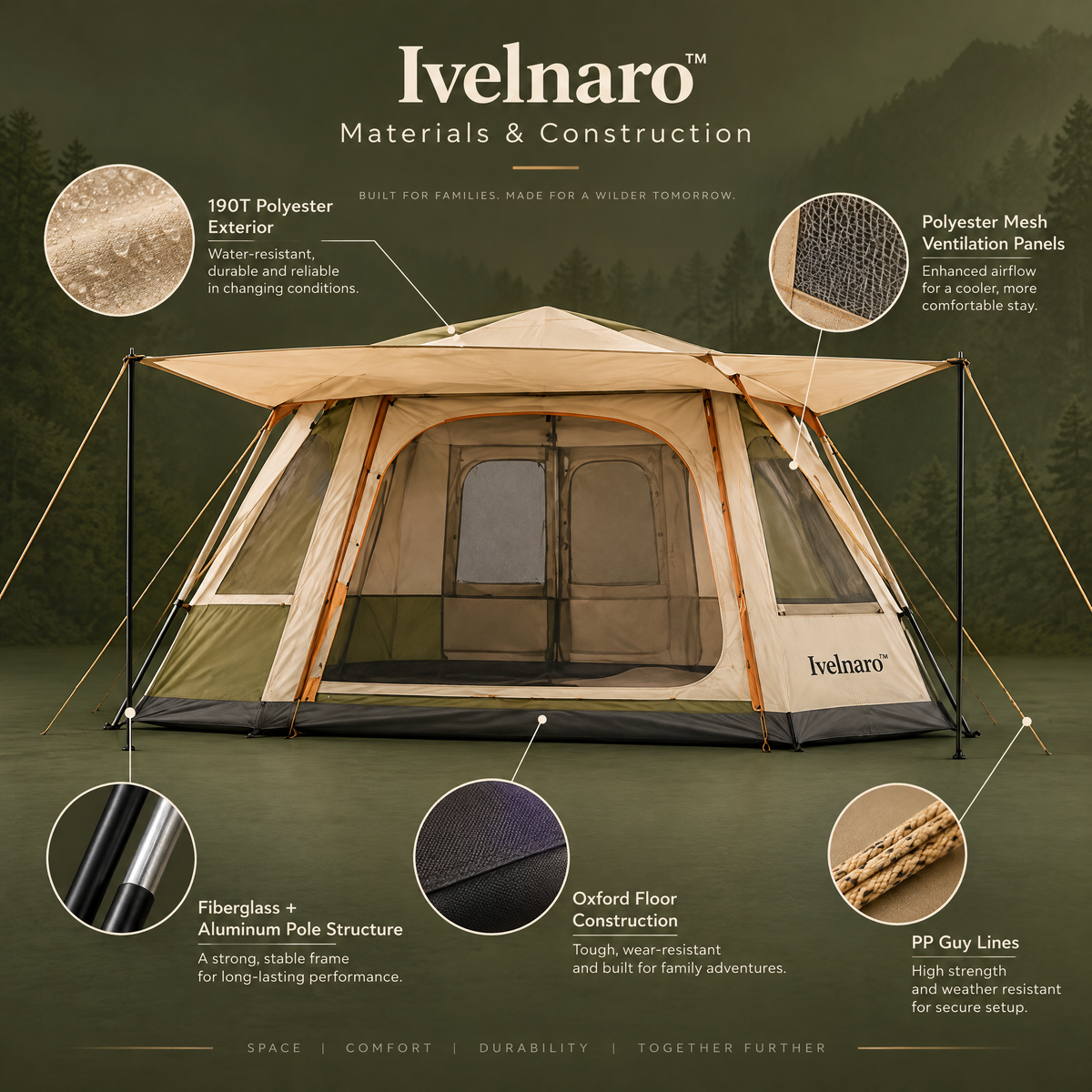 Ivelnaro™ Meadow Lodge 8-Person Family Tent