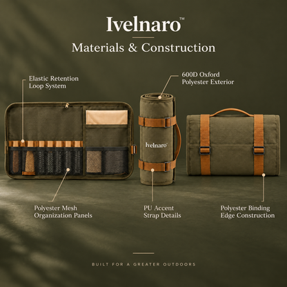 Ivelnaro™ CampTable Utensil Roll Organizer