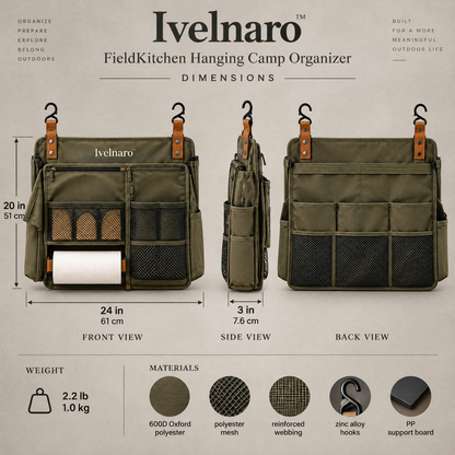 Ivelnaro™ FieldKitchen Hanging Camp Organizer