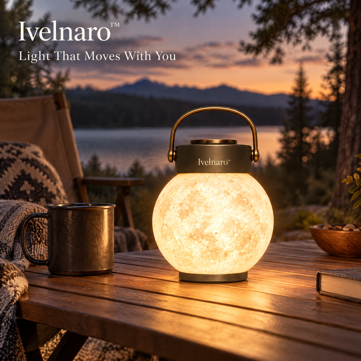 Ivelnaro™ LunaCamp Orb Ambient Lantern